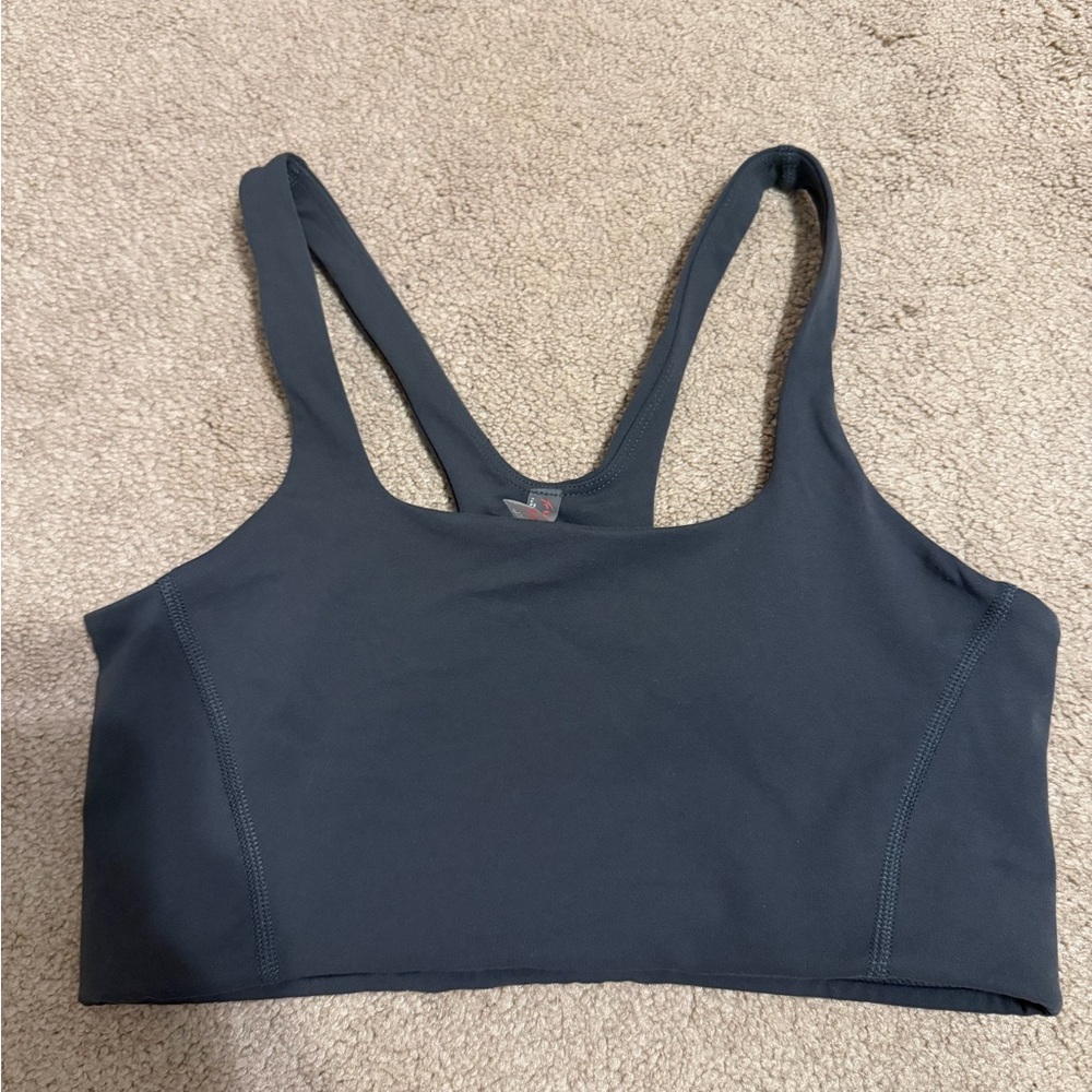 Free People Charcoal Gray Racerback Sports Bra